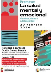 Ponencia «Promover la salud mental y emocional de niños, niñas y adolescentes» con Olalla García Pineda