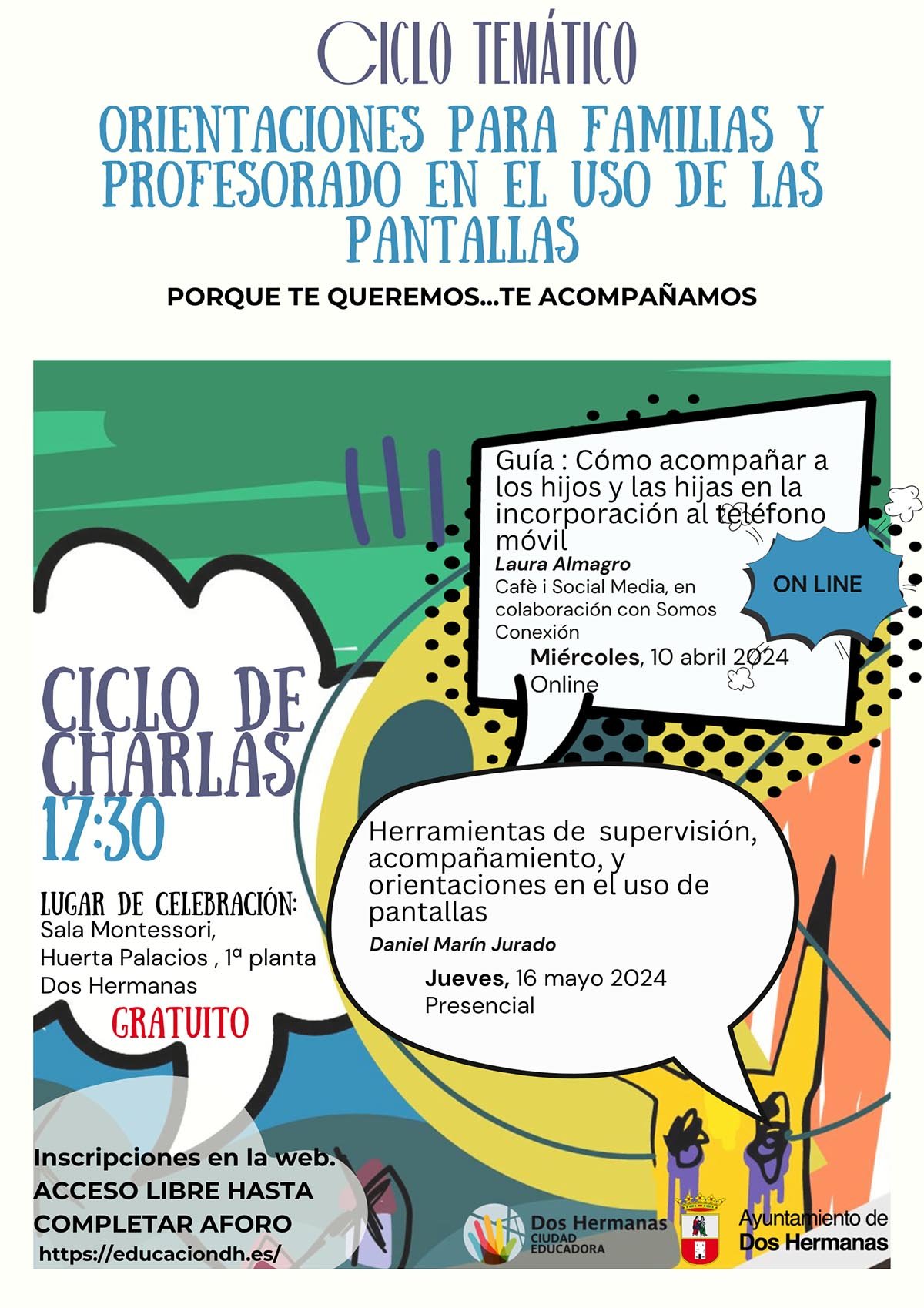 Ciclo temático. Orientación para familias y profesorado en el uso de las pantallas
