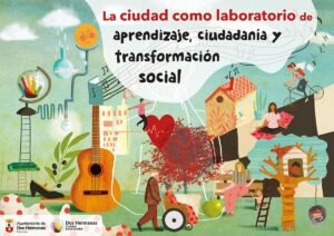 “La ciudad como laboratorio de aprendizaje, ciudadanía y transformación social”. La obra, que se presentó oficialmente el pasado 26 de septiembre en el evento de Inauguración del Curso Escolar, está realizada por la artista Zuriñe Aguirre, @zu.aguirre.