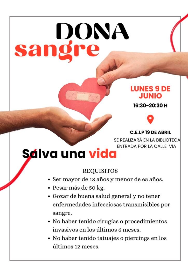 Donación de sangre en el CEIP 19 de Abril: un pequeño gesto que puede salvar vidas