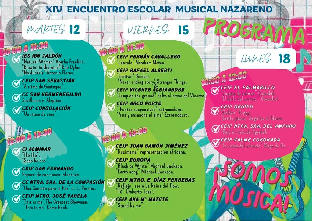 El XIV Encuentro Escolar Musical Nazareno celebra la música en el Teatro Juan Rodríguez Romero