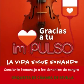 Cartel del concierto homenaje a las personas donantes de sangre, el 23 de octubre de 2026 en Ciudad del Conocimiento.